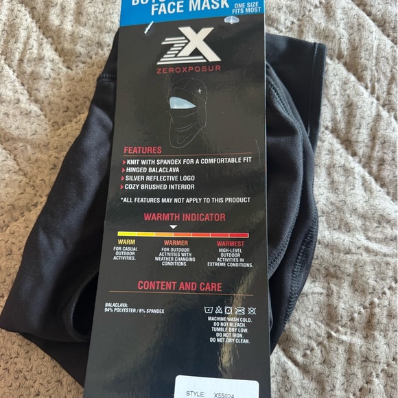 ZeroXposur Black Athletic face mask/shield-one size fits most! Zoom in for deets - Picture 5 of 12